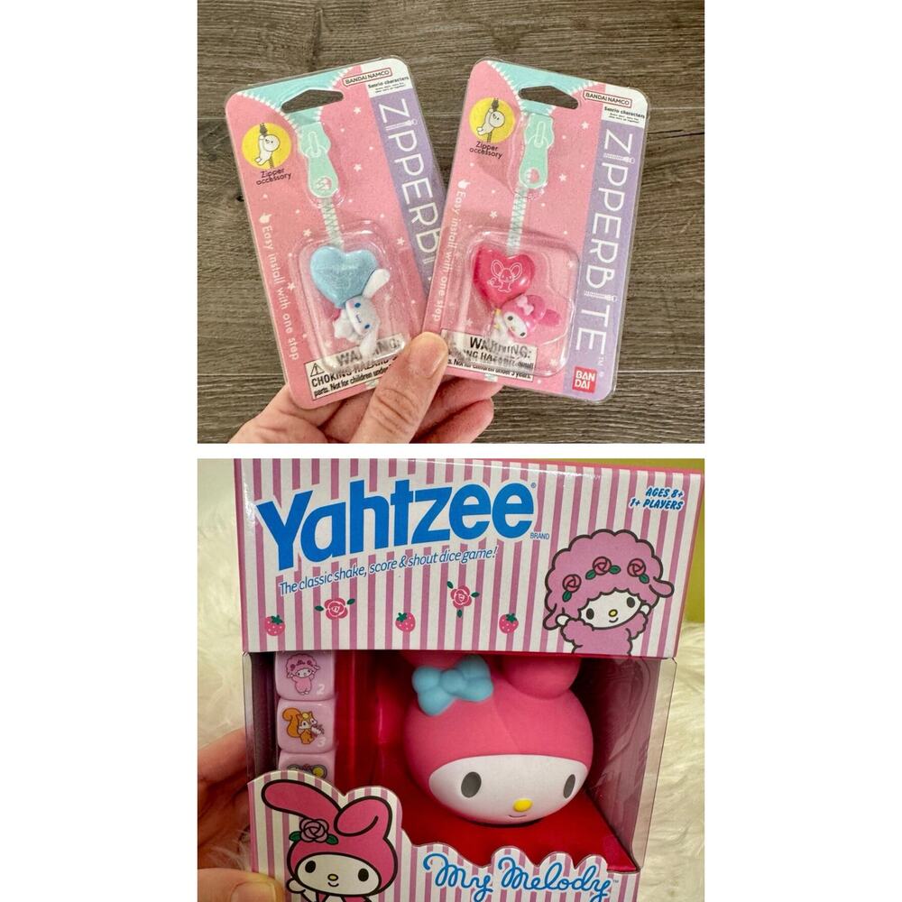 Sanrio Easter Basket Filler My Melody Cinnamaroll Yahtzee Zipperbites Charms